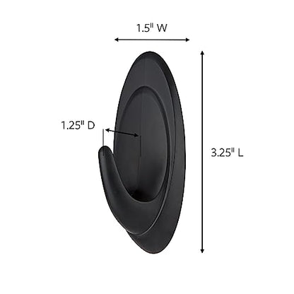 Command Hooks, Black, 3 lb Capacity | Outdoor | Water-Resistant Strips | 2-Hooks 4-Strips | Damage-Free - size: Medium (Pack of 2), style: Outdoor Hooks