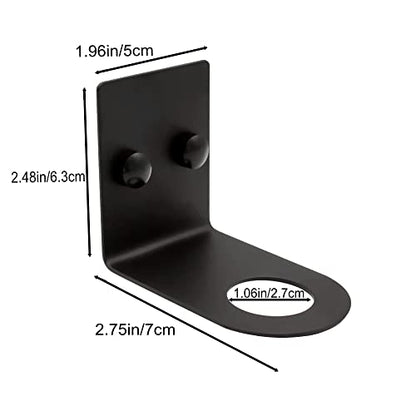 BiJun Soap Bottle Dispenser Holder Wall Mounted, Hand Pump Bottles Dispenser Stand Hanging Rack Shampoo Standing Shelf Storage Holder Bracket for Bathroom Kitchen (Black 4 Pack) - color: Black 4 Pack