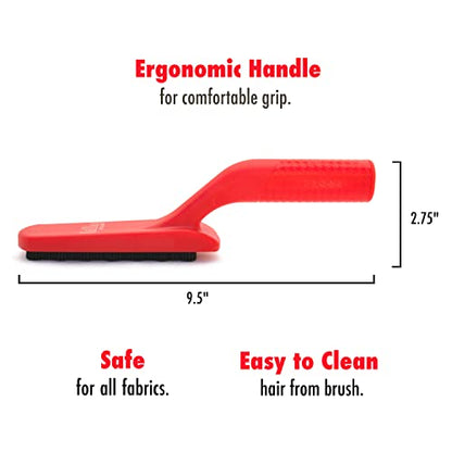 Lilly Brush Fluffy Pet Hair Clean-Up Gentle Bristled Brush for Fur, Lint, Furniture, Fabric & Rug Cleaner For Homes with FLUFFY DOUBLE-COATED LONG-HAIRED PETS ONLY