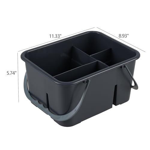 Plastic Cleaning Caddy with Handle, Portable Storage Caddy, Gray, F