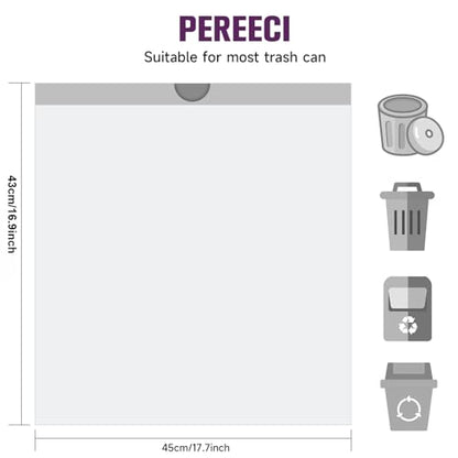 2.6 Gallon Trash Bag Unscented - 120 Counts Small Garbage Bags Drawstring Bulk Heavy Duty Leak Proof Plastic Trash Can Liners for Kitchen, Office, Room Essentials Heihaily (Clear White, 4 Rolls) - style: 2.6Gal white 120 Counts