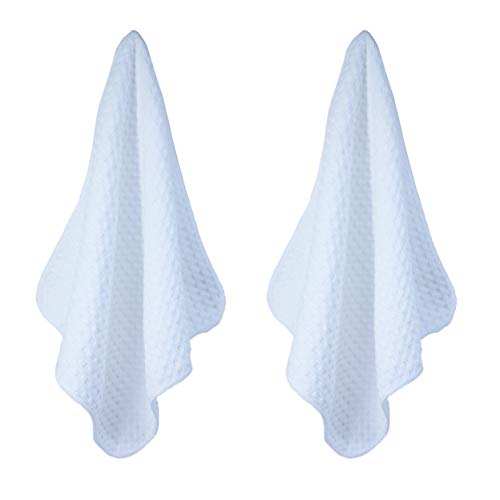 POLYTE Ultra Premium Microfiber Kitchen Dish Cloth Waffle Weave, 8 Pack (12x12 in, White) - color: White, size: 12x12 in