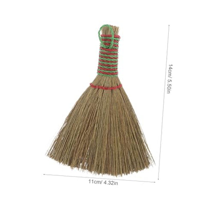 NUOBESTY Hand Broom and Dustpan with High-Density Miscanthus Bristle Brush Lightweight Sweeping Tool for Indoor Cleaning of Carpets Beds Floors and Furniture