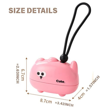 Reusable Mini Travel Lint-Roller, Extra Sticky Washable Lint Rollers for Pet Hair, Portable Lint-Remover for Clothes, Pet Hair Remover Sofa Carpet Car Purse Household (Rosy Cat) - color: Rosy Cat