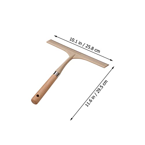 2pcs Window Home Cleaning Floor Bathroom Squeegees Stainless Mirrors, Multi- Cleaner Wooden Handheld Tool Tiles Functional Inches Handle Wiper Tools Glass, Steel