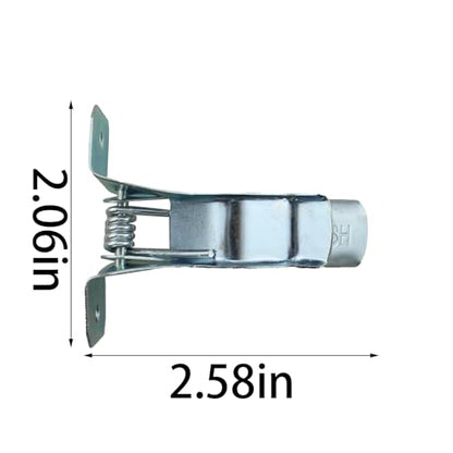 TAODAN 5PCS 2.65 Inch Silver Metal Wall Mounted Spring Clip Organiser Garage Storage Rack Broom Mop Holder Hardware Tool
