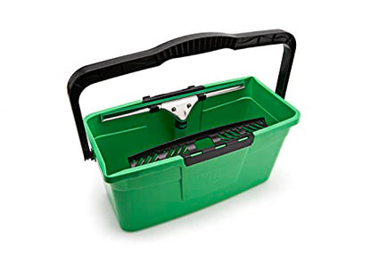 Unger QB12B Bucket 12 litres for Washers up to 35 cm Wide with Litre Scale Including Strainer as Shelf Rectangular Shape