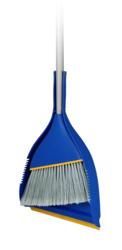 Superio Clip-On Dustpan - Heavy Duty Plastic, Easy Grip Clip-On Dust Pan with Rubber Edge, Detailed Sweeping Debris, Fits Standard Brooms Home & Commercial Dusting & Cleaning Tool, Blue, 2-Pack - color: Blue, size: 2-pack
