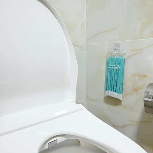 100PCS Disposable Crevice Cleaning Brush Tool kit, Disposable Toilet Brush, Disposable Toilet seat Cleaner Tool (Blue) - color: Blue
