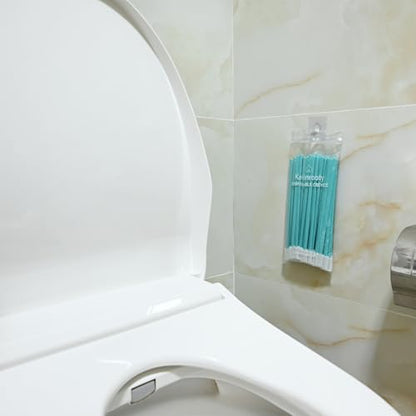 100PCS Disposable Crevice Cleaning Brush Tool kit, Disposable Toilet Brush, Disposable Toilet seat Cleaner Tool (Blue) - color: Blue