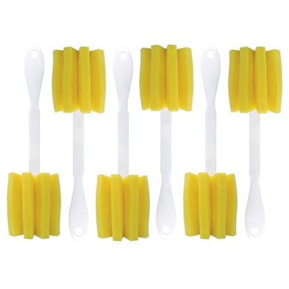 LOLA Glass & Jar Sponge Brush, Star Shaped, 6 Pack, Foam Material, Dishwasher Safe, Non-Scratch, Perfect for Glasses, Mugs, Bottles - size: 6 Pack