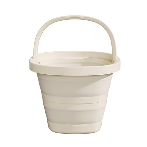 2.6 Gallon (10L) Collapsible Bucket, Large Capacity, Portable Foldable Water Pail for Outdoor Garden Cleaning, Car Washing, Camping, Fishing