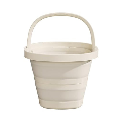2.6 Gallon (10L) Collapsible Bucket, Large Capacity, Portable Foldable Water Pail for Outdoor Garden Cleaning, Car Washing, Camping, Fishing