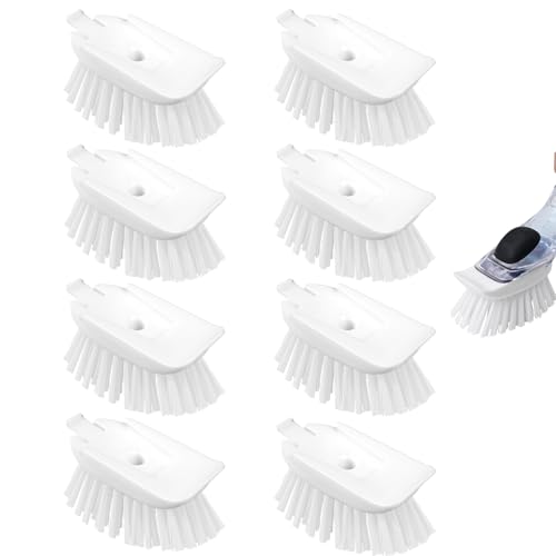 New Brush Refills for OXO New Soap Dispensing Dish Brush - 8 Pack Dish Brush Cleaning Soap Dispensing Head Replacement for Scrubber - color: 8-pack