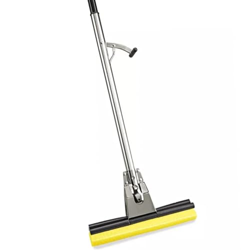RCP Commercial Products 6435BRNZ Steel Roller Sponge Mop – 12 Inch Wide Yellow Cellulose Sponge Head - Easy Floor Cleaning - Kitchen, Bathroom, Tile & Hardwood Floors - size: Roller Mop