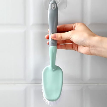 Scrub Brushes for Cleaning Heavy Duty Durable Ergonomic Non Slip Handle Bathroom Shower Kitchen Floor Tile Bathtub Plastic 23.5x5.3x3.5cm