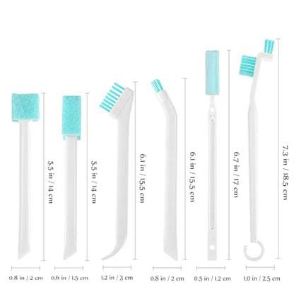 ULTECHNOVO Crevice Cleaning Brush Set 16 Pieces Detail Cleaning Tools with Long Handles for Kitchen Grooves Car Vents Window Tracks and Small Spaces