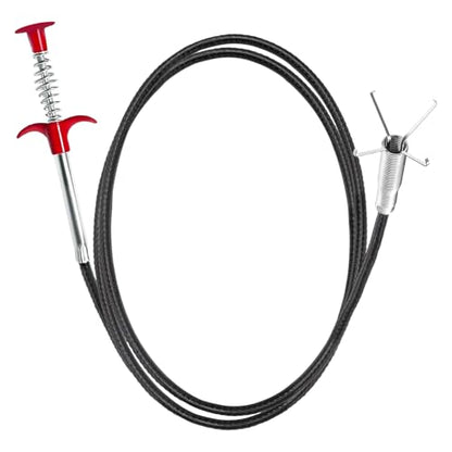 32 Inch Flexible Drain Snake Hair Remover Tool, 4-Claw Grabber Drain Cleaner for Sink, Shower & Bathtub Clogs - style: 32 IN