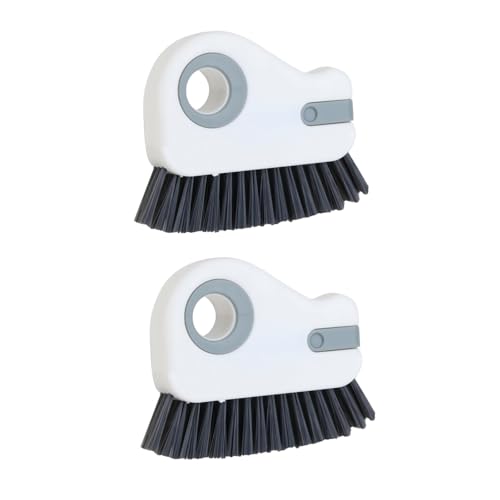 Window Track Cleaning Brush, 2-in-1 Groove Cleaner Brush - Deep Clean & Scratch-Free for Sliding Door Tracks, Shower Door Sills & Household Narrow Gaps (2-Pack, Gray)