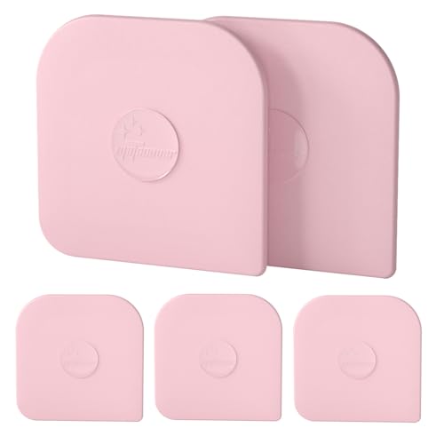 Pan Scraper, 5 Pcs Pot Scraper Plastic, Pot Scraper Non Scratch for Cast Iron, Pot and Pan Cleaning, Sturdy Scraper Kitchen Tool, Pink - color: Pink, size: 5 Pcs