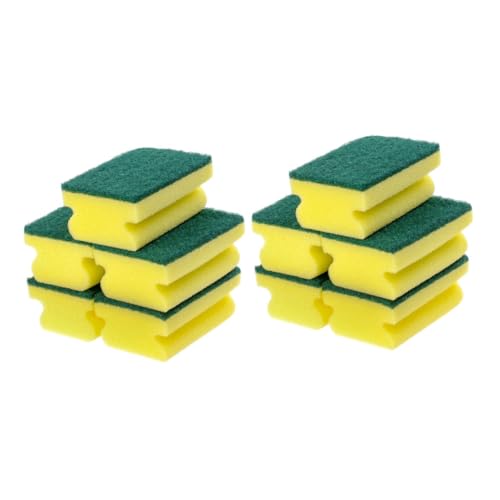 LIFKOME 10pcs Scrub Pads Non-Scratch Sponge Cleaning Pads for Kitchen and Dish Washing Versatile for Utensils Pots Tableware Cleaning