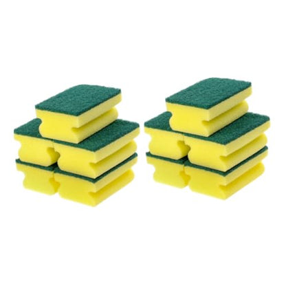 LIFKOME 10pcs Scrub Pads Non-Scratch Sponge Cleaning Pads for Kitchen and Dish Washing Versatile for Utensils Pots Tableware Cleaning