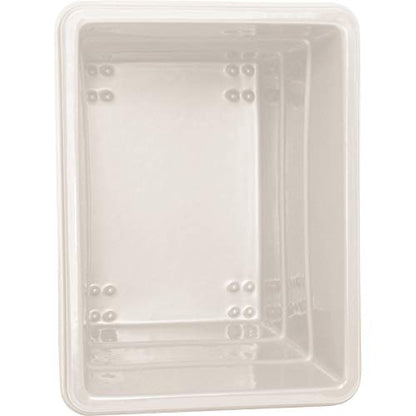 Global Industrial 12 Bushel Plastic Bulk Box Truck, Steel Chassis Base, 1000 lbs. Capacity, 4" Non-Maring Rubber Casters, White, 38-2/5"L x 28-9/10"W x 33" H - color: White