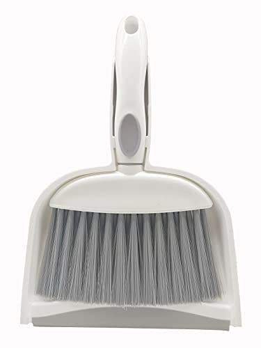 Mini Broom and Dustpan Set-Mini Whisk Set for Desk, Housekeeping, Office, Kitchen, Pet Nest, etc.,Daily Cleaning Necessity Plastic Mini Dustpan Set (Gray) - color: Gray