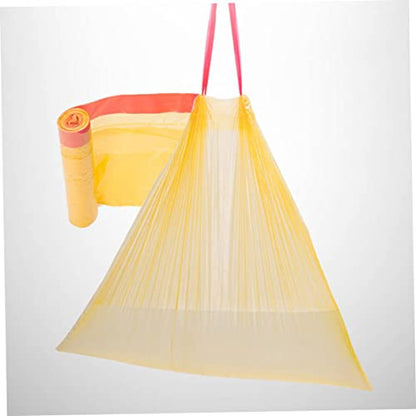 Healifty 6rolls Drawstring Trash Bags Heavy Duty Kitchen Garbage Bag Leakproof Liners for Council Collection Roll