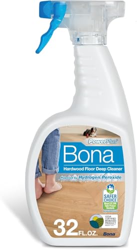Bona PowerPlus Hardwood Floor Deep Cleaner Spray - 32 fl oz - Refillable - Oxygenated Formula and Residue-Free Floor Cleaning Solution - for Wood Floors - size: 32 Fl Oz (Pack of 1)
