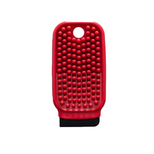 3-in-1 Silicone Dish Sponge - BPA-Free Food-Grade Cleaning Brush with Dual-Sided Scrubber & Scraper, Hanging Hole Fast-Dry Reusable for Dishes/Fruits/Vegetables (Red 1PCS) - color: Red 1pcs