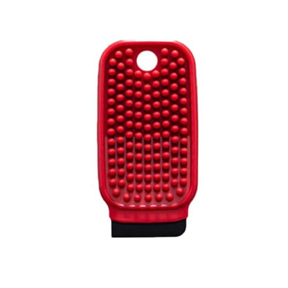 3-in-1 Silicone Dish Sponge - BPA-Free Food-Grade Cleaning Brush with Dual-Sided Scrubber & Scraper, Hanging Hole Fast-Dry Reusable for Dishes/Fruits/Vegetables (Red 1PCS) - color: Red 1pcs