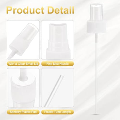 uxcell 12 Pcs White Spray Top, 28/410 Fine Mist Sprayer Reusable Replacement Spray Bottle Pump Plastic Top for Cosmetic Perfume and Body Sprays Bottle - color: White, size: 28/410