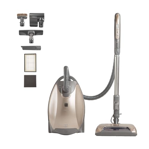 Kenmore Elite 700 Series Bagged Canister Vacuum with 2-Motor System, Powerful Suction, HEPA Filter, Pet PowerMate for Pet Hair, Thick Carpet, Hard Floors, Stairs and More, Gold - color: Gold