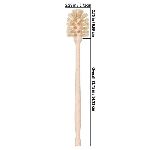 Redecker Bottle Brush, Light Horsehair Bristles, 14 Inch Long, Beechwood Handle for Milk Bottles and Glassware, Made in Germany - size: 13-3/4-Inches