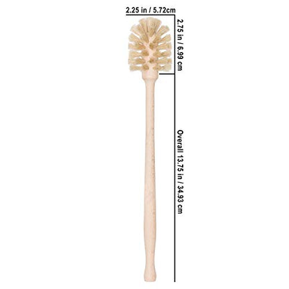 Redecker Bottle Brush, Light Horsehair Bristles, 14 Inch Long, Beechwood Handle for Milk Bottles and Glassware, Made in Germany - size: 13-3/4-Inches