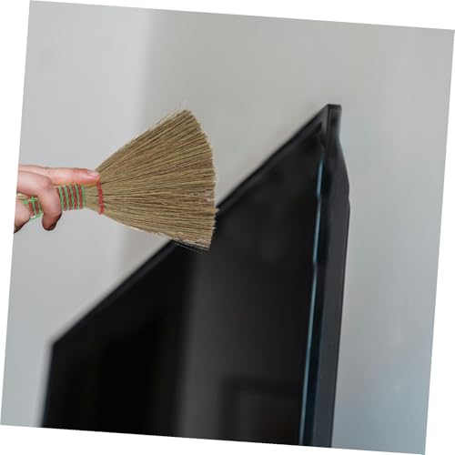 NUOBESTY Hand Broom and Dustpan with High-Density Miscanthus Bristle Brush Lightweight Sweeping Tool for Indoor Cleaning of Carpets Beds Floors and Furniture