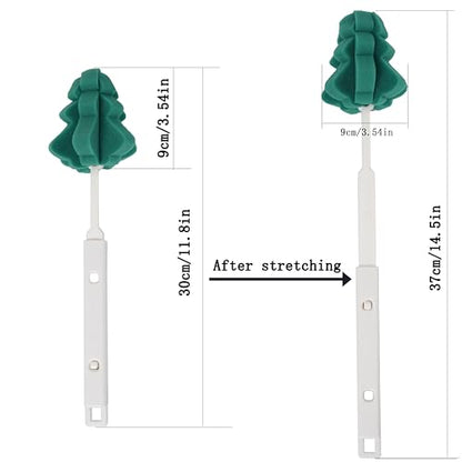 Foshine Bottle Soft Brushs Sponge Bottle Brushes Cleaning Brushs Set with Adjustable Handles 2 Pieces, for Wine Glasses and Bottles 2 Pcs Traceless Hook