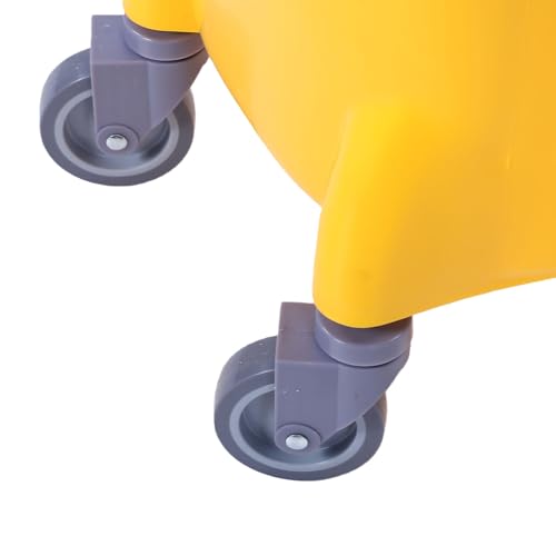Zunate Commercial Mop Bucket with Side Press Wringer, 32L Heavy Duty Rolling Mop Bucket for Restaurant Office Industrial Floor Cleaning