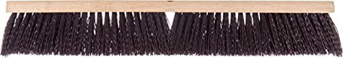 SPARTA Flo-Pac Plastic Floor Sweep, Crimped Sweep with Brace 24" for Cleaning, 24 Inches, Maroon, (Pack of 12)
