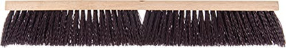 SPARTA Flo-Pac Plastic Floor Sweep, Crimped Sweep with Brace 24" for Cleaning, 24 Inches, Maroon, (Pack of 12)