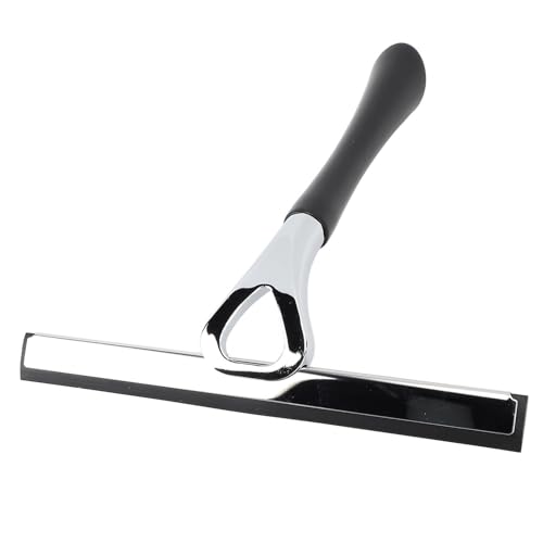 All Purpose Shower Squeegee, Stainless Steel Glass Squeegee Wiper for Shower Doors, Tile Shower Walls, Bathroom, Window, Glass, Car Mirrors and Kitchen 8.86 x 9.45in