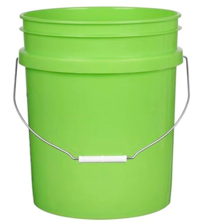 House Naturals 5 Gallon Premium HPDE Plastic Bucket - Made in USA Food Grade Storage Container, BPA Free All Purpose Pail (1, Lime) - color: Lime
