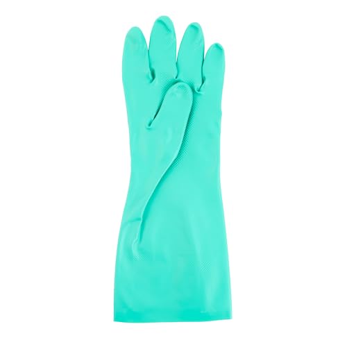 Restaurantware-Clean Tek Professional 15 Mil Small Cleaning Gloves, 1 Pair Of Long Cuff Gloves - Flock Lining, No-Powder, Green Nitrile Chemical Tolerant Gloves, No-Latex, Heavy-Duty Tasks - color: Green, size: Small