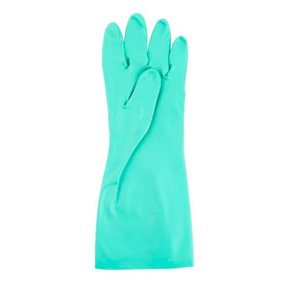 Restaurantware-Clean Tek Professional 15 Mil Small Cleaning Gloves, 1 Pair Of Long Cuff Gloves - Flock Lining, No-Powder, Green Nitrile Chemical Tolerant Gloves, No-Latex, Heavy-Duty Tasks - color: Green, size: Small