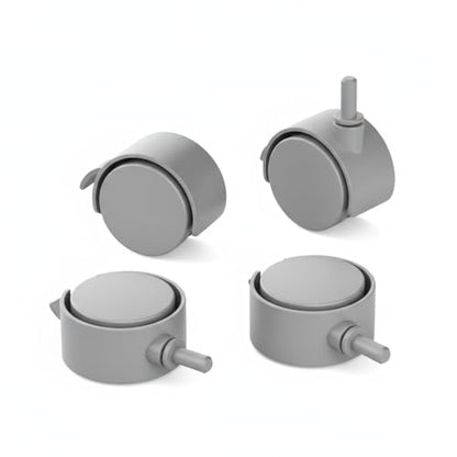 4-Pack 360° Swivel Replacement Wheels for RinseWise Mop Bucket, Universal Plastic Caster Set with 2 Locking Wheels, Easy-Roll Mop Bucket Accessories