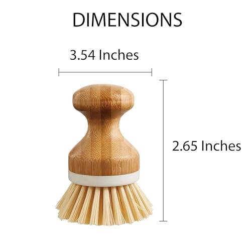 HIC Kitchen Vegetable Scrubber Dishwashing Brush, Bamboo with Non-Scratch Bristles - style: Vegetable Dish Scrubber