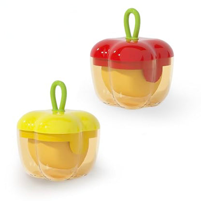 2PCS Portable Mini Lint Rollers, ClearYellow&Red | Reusable Washable, For Clothes Car Seats Furniture Carpets Pet Hair, Travel Portable, Fits in Wallet Bag, Pet Hair Remover - color: Clearyellow+clearred