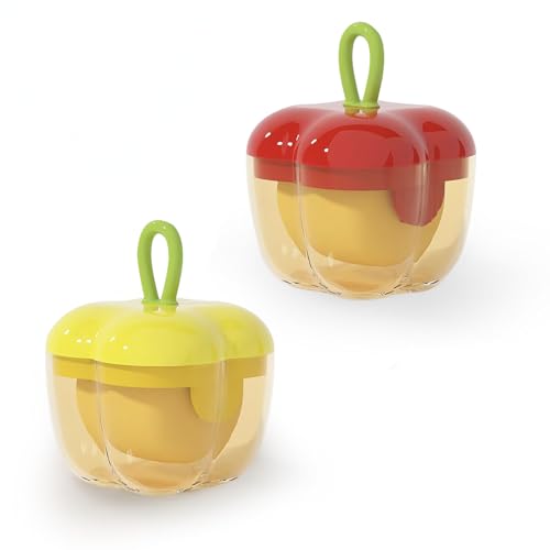2PCS Portable Mini Lint Rollers, ClearYellow&Red | Reusable Washable, For Clothes Car Seats Furniture Carpets Pet Hair, Travel Portable, Fits in Wallet Bag, Pet Hair Remover - color: Clearyellow+clearred