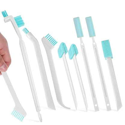 Detail Cleaning Brush Set for Household Use, 8pcs Small Crevice and Groove Scrubbers, Hard Bristle Bottle Cleaner for Keyboard, Window Track, and Tight Spaces
